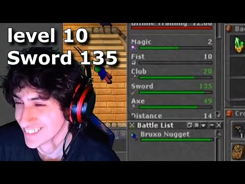 Tibia.- LEVEL10 SWORD 135! el mejor knight jamas antes visto!