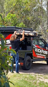 The highly anticipated swing arm shower awning that everyone with a 4x4 canopy or camper trailer has been waiting for! #kickassproducts #showerawning #camping #canopy #4x4 #offgridlifestyle #nowinstock | KickAss Products