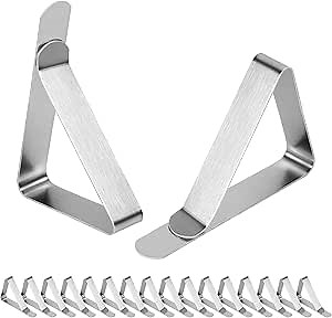 16 Pcs Tablecloth Clips,Table Cloth Holder Clips,Metal Picnic Table Clips,Tablecloth Clips for Outdoor Tables,Table Cloth Clips for Outdoor Picnic Tables Camping Wedding Party