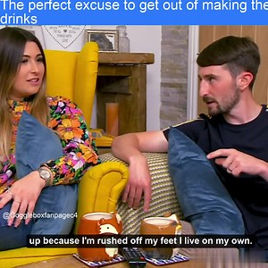 Sophie has the perfect excuse to not make drinks for guests #gogglebox | GoggleboxFanpage