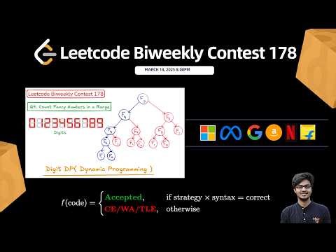 Q4. Count Fancy Numbers in a Range || Digit Dynamic Programming || Leetcode Biweekly 178 || Watch2X🚀