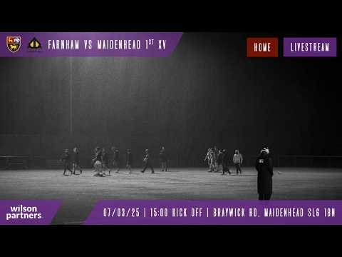 🏉 Maidenhead RFC Men’s 1st XV vs Farnham RFC — LIVE Saturday 🏉