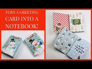 Want To Turn A DOLLAR TREE Greeting Card Into A NOTEBOOK?? [[WATCH THIS]] PERFECT STOCKING STUFFER!