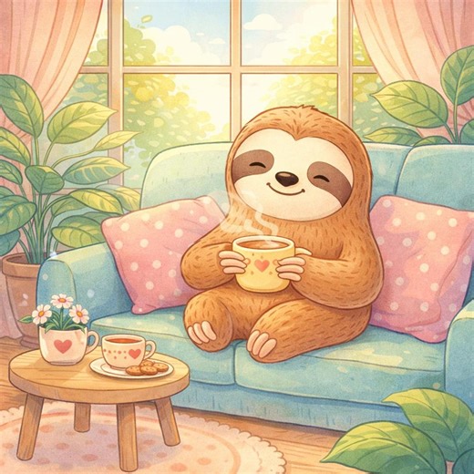 Cozy Sloth Coloring Book: 50 Relaxing Pages for Adults (PDF Download) - Etsy