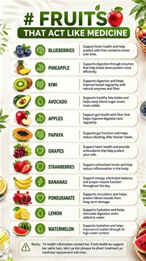 12 Fruits That Work Like Nature's Medicine
