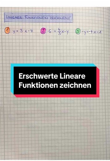 Lineare Funktionen zeichnen leicht gemacht