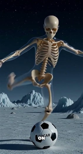 How far can you kick a soccer ball on different planets? #skeleton #facts #space #animation
