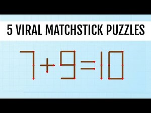 5 Matchstick Puzzles — Can You Move 1 Stick to Solve Each? 🔥🕒