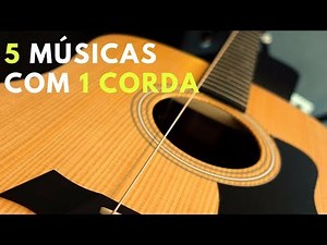 Learn 5 songs on the guitar with 1 string.