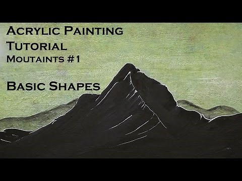 Acrylic Painting Tutorial - Mountains #1