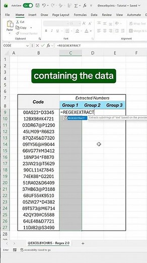 How to use Regex Extract in Excel! #excel #dataextraction #regex