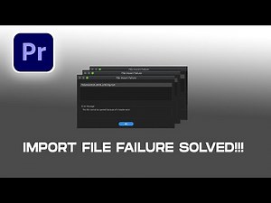 Cara mengatasi File Import Failure Adobe Premiere Pro (Because of a header error)