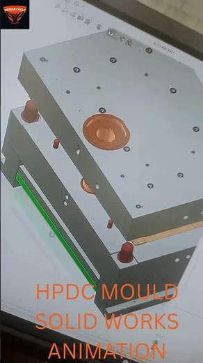 HPDC Mold Working Animation 🔥 Die Casting Tool #solidworkstutorial ‪@EngineersValley_SolidWorks‬
