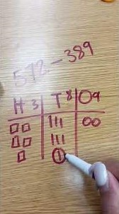 How to subtract 2 three digit numbers and regroup using HTO chart.