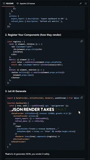JSON Render: Letting AI generate dashboards, widgets, and data visualizations safely