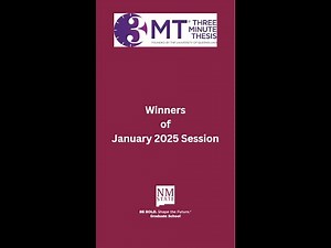3MT Winners of January 2025 Session