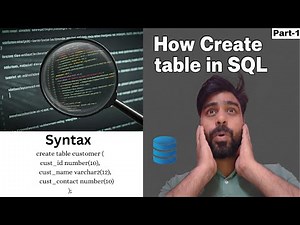 Create Tables in SQL | Simple Explanation for Beginners