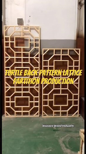 Solid wood lattice partition production process, each wood strip is precisely calculated#diy #wood