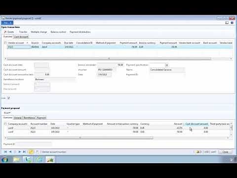 Accounts Payable Intercompany Payment Walkthrough | AX 2012 | D365