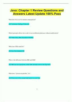 Java Chapter 1 Review Questions and Answers Latest Update 100 Pass981