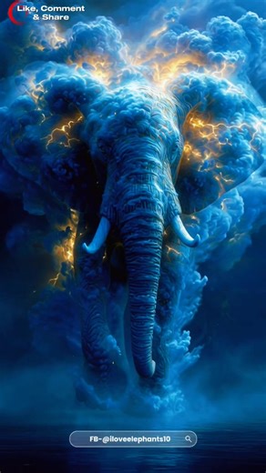 “Magical Fantasy King Elephants in Glowing Worlds” #FantasyArt #Magicalelephant #reels #DigitalFantasyArt #iloveelephants10 | I Love Elephants