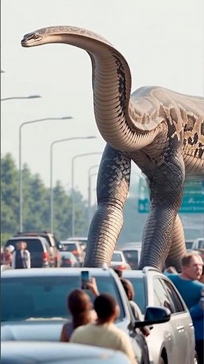 A big anaconda having legs like human #anaconda #animals