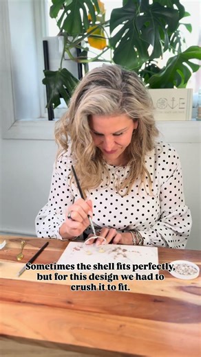 Crushing shells and making jewelry with them! 🐚 #dunejewelry #jewelry #jewelrymaking #smallbusiness