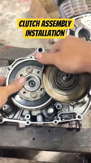 Clutch Assembly #clutchhousing #clutch #assembly #motorcyclerepair #mechanic #viral #shorts #diy