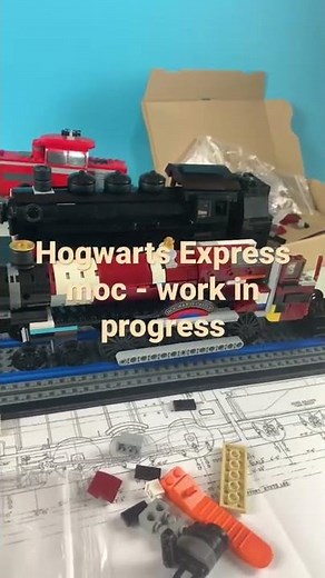 Our Lego Hogwarts Express moc - this train is still work in progress -