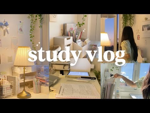 STUDY VLOG | lots of studying, slow morning, study productive ˚ ༘🌻
