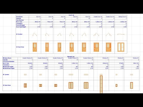 DOORS & WINDOWS SCHEDULE | ALL ARCHICAD VERSION | SIMPLE & DETAILED STEPS | ARCHITECTURAL DRAWINGS