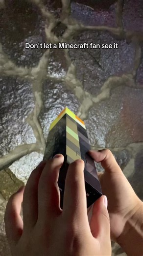 Minecraft Torch Replica with Hidden LED Light