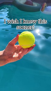 🎾 Easy way to clean a pool! Tennis balls absorb oils and residue from the pool! #pool #summer #poolside | Adventures with Jeff & Lauren