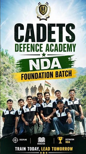 🔥 NDA Foundation Batch 2026 🇮🇳 | Cadets Defence Academy | Future Officers Training