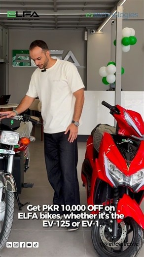 Upgrade to electric with PKR 10,000 OFF on ELFA motorcycles! ⚡️🛵