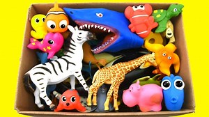 Learn animals names with our educational sea and wild animal toys! Listen to the name of each animal as it shown and practice saying them aloud! | Toy Car Videos