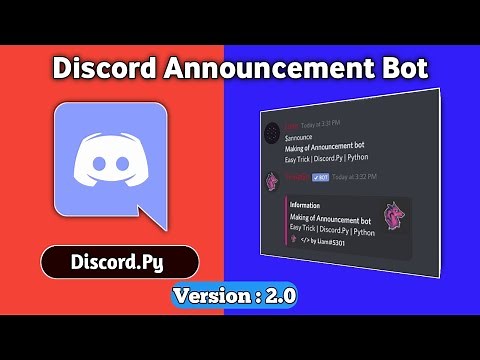 Discord Bot Making | How to make a announcement bot | Making of announcement bot | discord.py