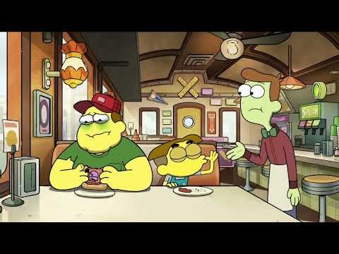 Bill is Eating Sandwich at the Restaurant