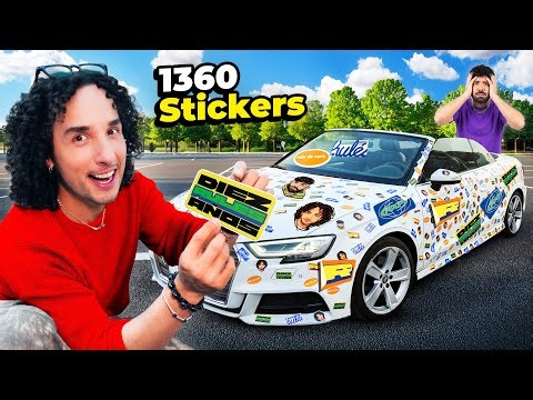 ¡NO SÉ POR QUÉ SE ENOJÓ, PEGUÉ 1360 STICKERS EN SU AUTO! BROMA RULÉS