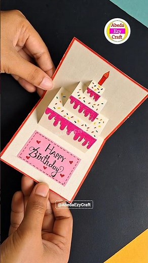 DIY Birthday Pop Up Card! Birthday Card Idea #diy #birthdaygift #shorts