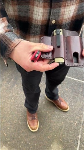 Tale of Knives American Made Leather Tool + Flashlight Holster Belt Sheaths #tools #custom #trades