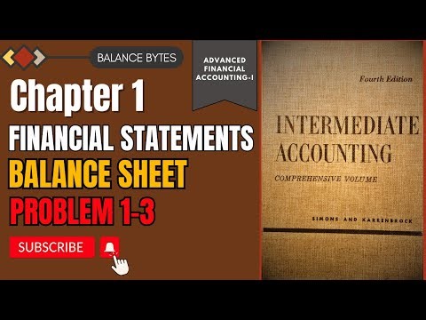 Problem 1-3 | Chapter 1 | Financial Statements - Balance Sheet | Intermediate Accounting