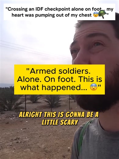 I Crossed An IDF Military Checkpoint Alone On Foot - Heart Was Pumping #palestine #israel #checkpoint #travel #traveltiktok