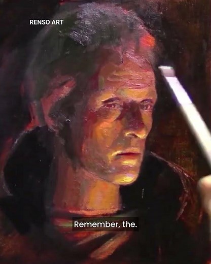 Simultaneous contrast, how these colors make the face pop #colormixing #portrait #painting