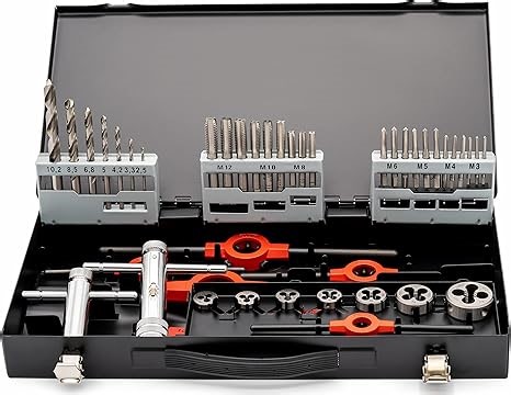 BAER Gewindeschneider Set, M3 - M12, HSS, Handgewindebohrer, Schneideisen, Gewindewerkzeuge, Gewindeschneidsatz, Gewindebohrer
