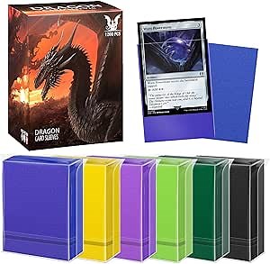 600 Card Sleeves for Trading Cards - 6 Colors, Standard Size (66x91mm) Fits MTG, Yugioh, TCG, Magic, Sports, and Game Cards （Style 2）