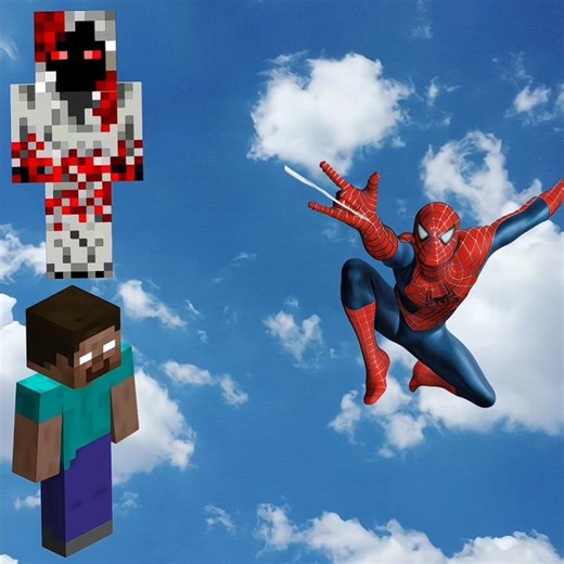 Minecraft entity Vs avengers #minecraft #herobrine #edit