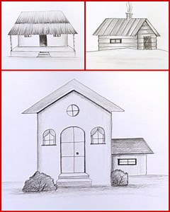 218K views · 7.6K reactions | Easy Pencil Sketch of Different Kinds of House | Drawing Book | Facebook