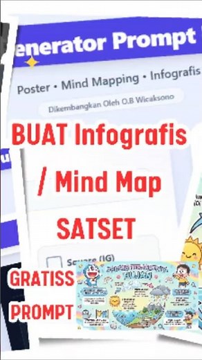 Cara Membuat Infografis & Mind Mapping Satset GRATIS Pakai Prompt AI | Cepat & Mudah