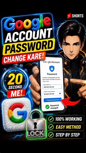 google account ka password kaise change kare| create new password Google account#shorts#technology